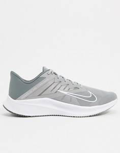 Серые кроссовки Nike Running Quest 3-Серый