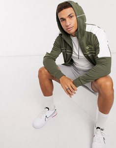 Худи на молнии BOSS Athleisure-Зеленый