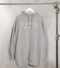 Серое платье-худи в стиле oversized Il Sarto Tall-Серый