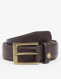 Коричневый ремень для джинсов из композиционной кожи French Connection