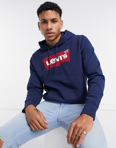 Худи синего цвета с логотипом Levis-Синий Levis®