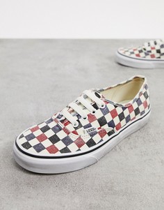 Кеды в потертую клетку Vans Authentic-Многоцветный