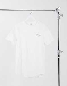 Футболка с закругленным нижним краем River Island prolific-Белый