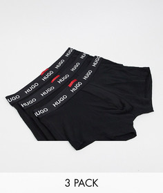 Набор из 3 черных боксеров-брифов HUGO-Черный