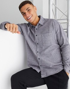 Серая фланелевая рубашка oversized в стиле 90-х ASOS DESIGN-Черный