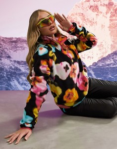 Флисовый джемпер с цветочным принтом ASOS 4505-Мульти