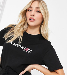 Черная укороченная футболка The North Face Letter – эксклюзивно для ASOS-Черный