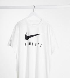 Белая футболка с принтом "Athlete" Nike Plus Training-Черный
