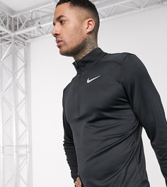 Черный топ на молнии Nike Running Tall