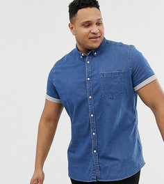 Эластичная джинсовая рубашка ASOS DESIGN Plus-Синий