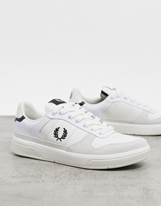 Белые кожаные кроссовки Fred Perry B300-Белый