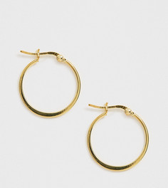 Серьги-кольца из позолоченного серебра ASOS DESIGN-Золотой