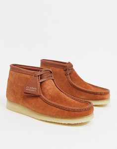 Светло-коричневые замшевые ботинки Clarks Originals wallabee-Светло-коричневый