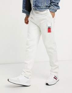 Белые флисовые джоггеры с логотипом Tommy Hilfiger x Lewis Hamilton-Белый
