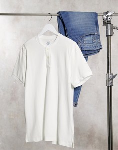 Футболка хенли из пике J Crew-Белый