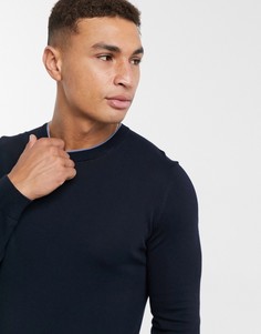 Джемпер с круглым вырезом BOSS-Синий