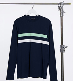 Темно-синий лонгслив с контрастными вставками ASOS DESIGN Tall