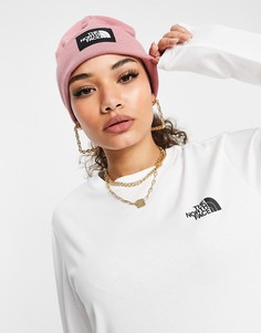 Розовая шапка-бини из переработанного материала The North Face-Розовый