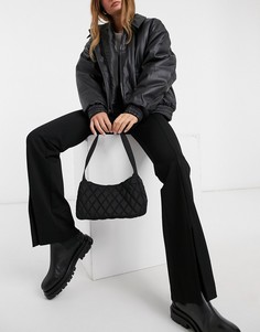 Черная сумка на плечо из стеганой ткани в стиле 90-х ASOS DESIGN-Черный