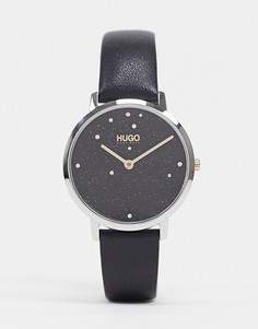 Часы с черным кожаным ремешком Hugo Dream 1540068-Черный