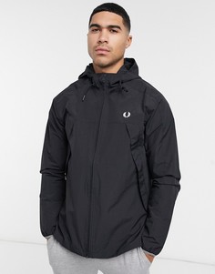 Черная куртка на молнии со вставками Fred Perry-Черный
