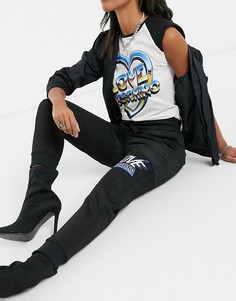 Черные джоггеры с логотипом спереди Love Moschino-Черный