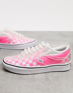 Розовые кеды в клетку Vans ComfyCush Sllip-Skool-Многоцветный