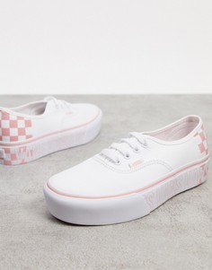 Белые кеды на платформе Vans authentic-Белый