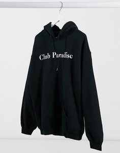 Худи с надписью "Club Paradise" New Look-Черный