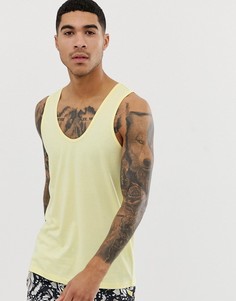 Желтая майка из органического хлопка ASOS DESIGN-Желтый