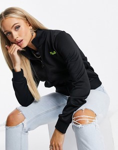 Черная куртка с логотипом Fila-Черный