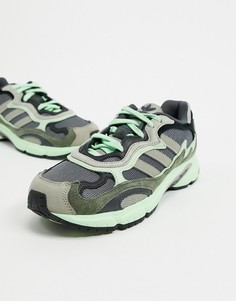 Серо-зеленые кроссовки adidas Originals Temper Run-Серый