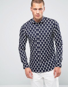 Рубашка из эластичной ткани Scotch and Soda-Черный