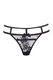Черные трусы стринги со стразами Davinah Agent Provocateur