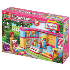 Конструктор "Город мастеров" магазин, с фигурками, 144 дет.