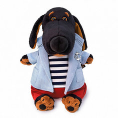 Мягкая игрушка Budi Basa Собака Ваксон в костюме с тельняшкой, 25 см
