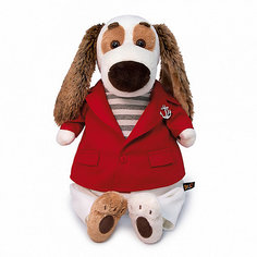 Мягкая игрушка Budi Basa Собака Бартоломей в красном пиджаке, 27 см