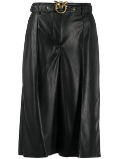 Pinko укороченные брюки из искусственной кожи
