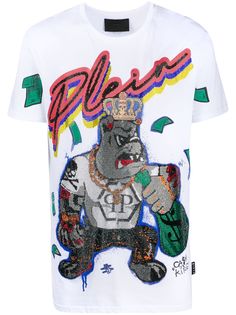 Philipp Plein футболка Dollar с круглым вырезом
