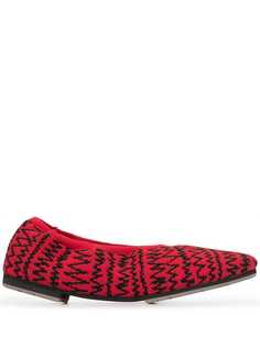 Pleats Please Issey Miyake жаккардовые балетки