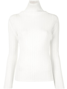 Pleats Please Issey Miyake плиссированный джемпер с высоким воротником