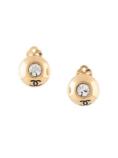 Chanel Pre-Owned серьги-клипсы с логотипом CC