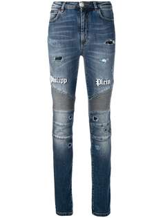 Philipp Plein джинсы скинни с эффектом потертости