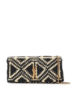 Saint Laurent сумка на плечо Kate из рафии