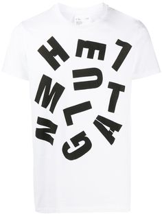 Helmut Lang футболка с графичным принтом и круглым вырезом