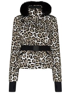 Goldbergh лыжная куртка с леопардовым принтом и искусственным мехом