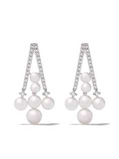 Yoko London серьги Novus Akoya из белого золота с жемчугом и бриллиантами