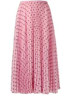 RedValentino плиссированная юбка в горох
