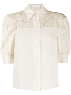 See by Chloé кружевная блузка с пышными рукавами