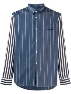 Comme Des Garçons Homme Plus полосатая рубашка со вставками